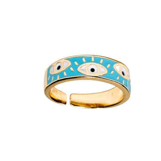 Evil Eye Blue Ring